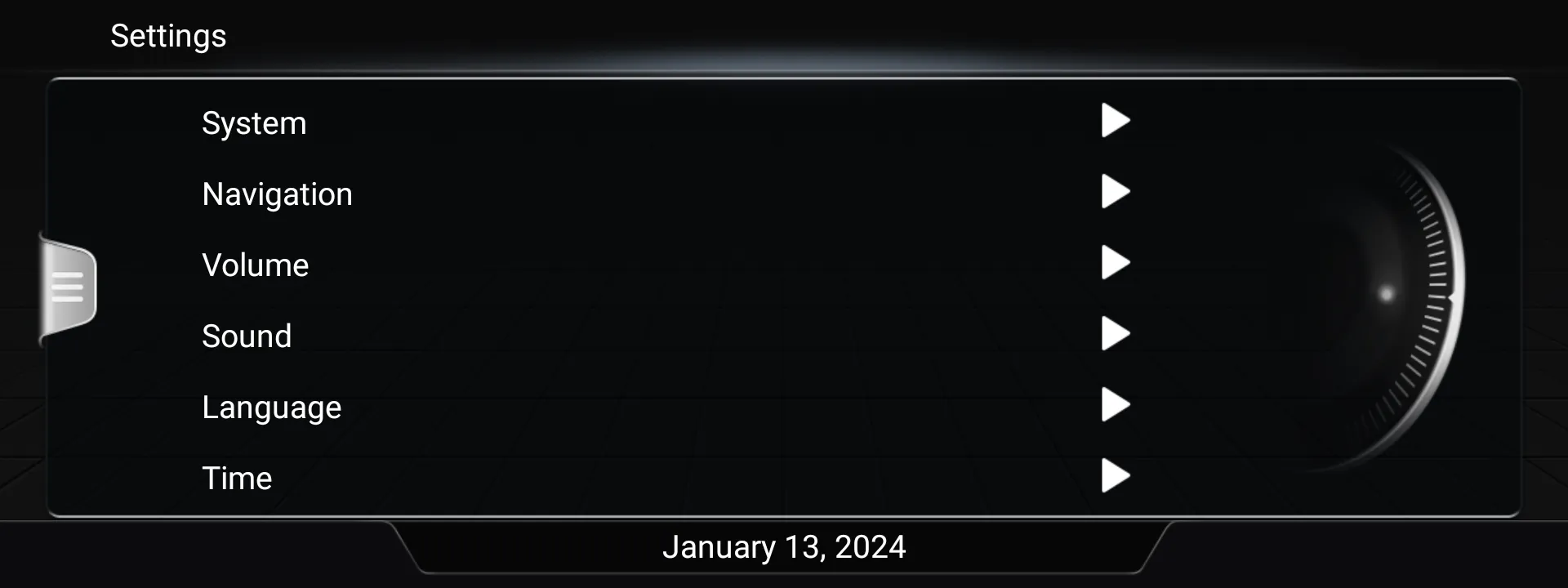 Screenshot of the Audi MMI 4G theme