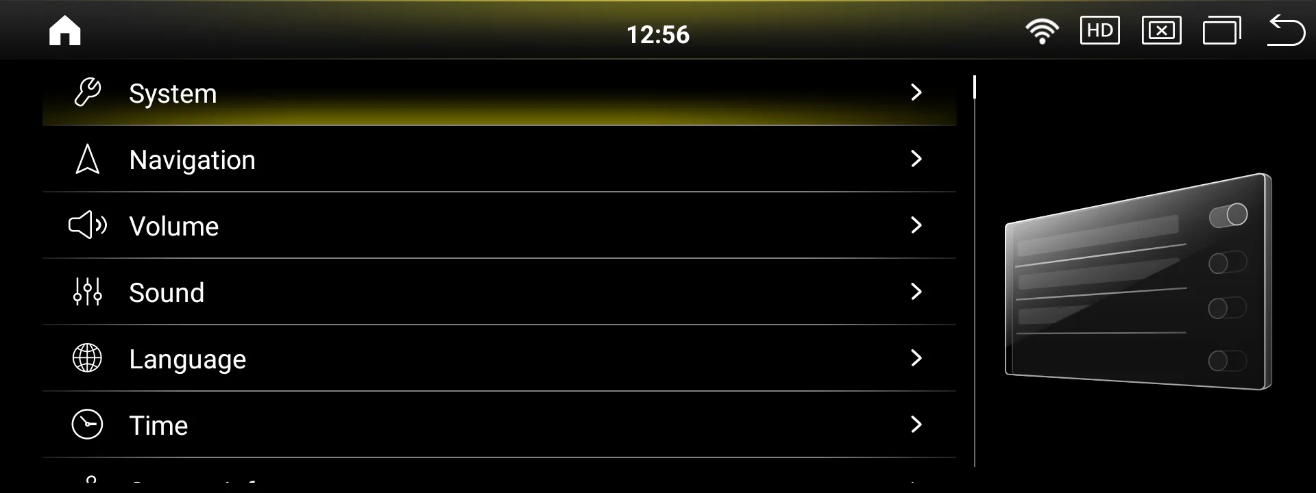 Screenshot of the Audi MIB3 theme